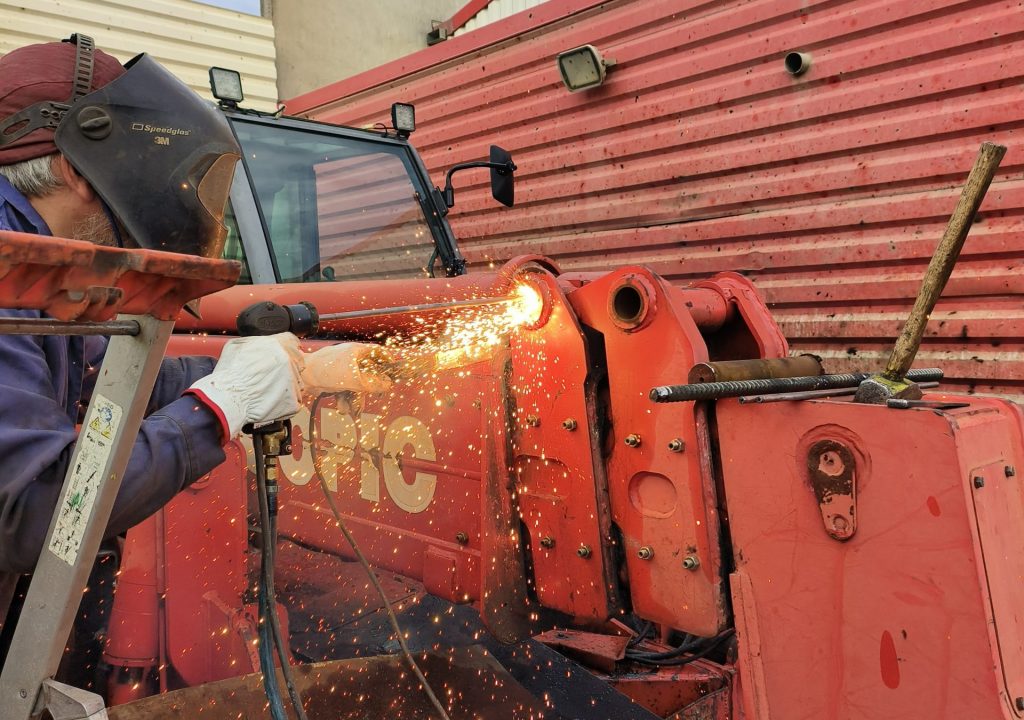 utilisation de la lance thermique sur l'axe